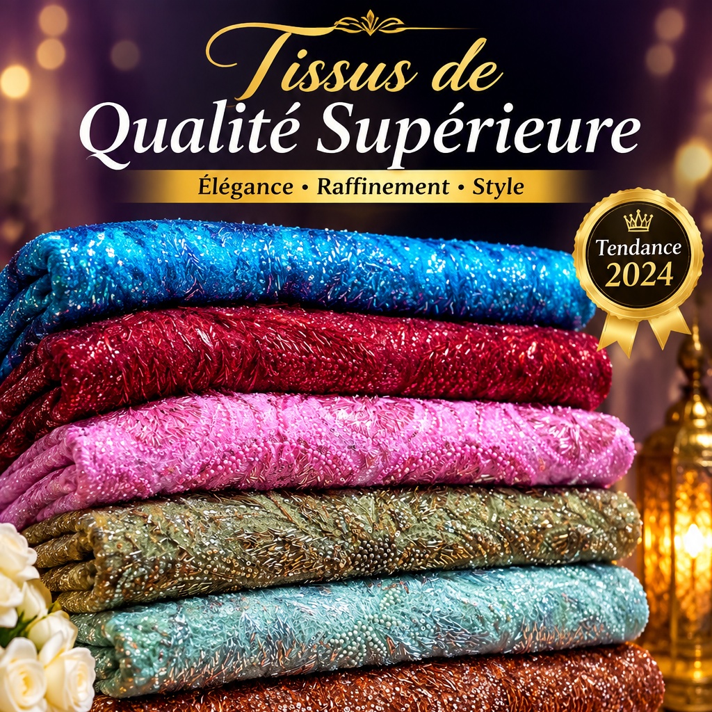 Tissus Éclatants de Qualité Supérieure – Plusieurs Couleurs — vue 2
