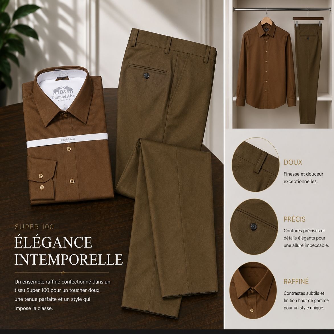 Ensemble complet : chemise+ pantalon. — vue 4