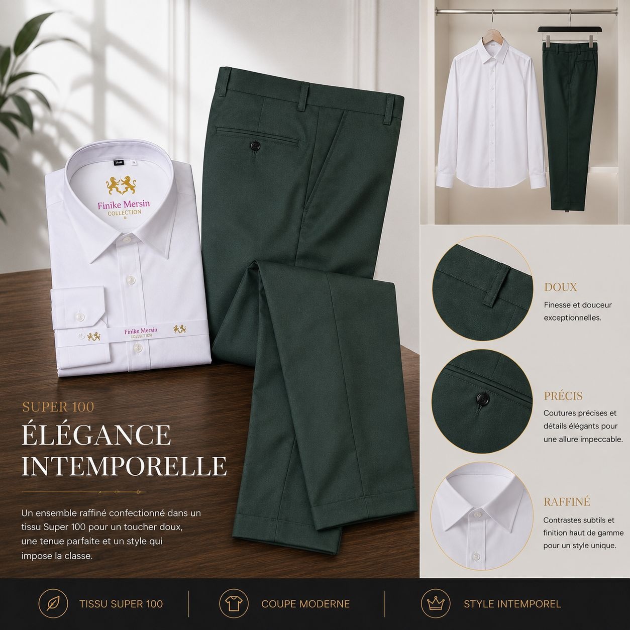 Ensemble complet : chemise+ pantalon. — vue 5