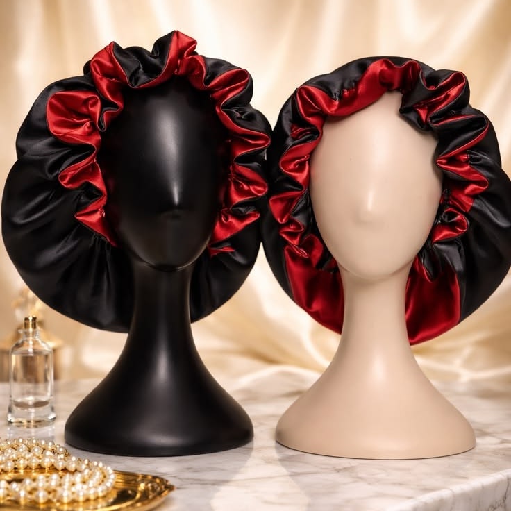 Bonnet en satin — vue 3