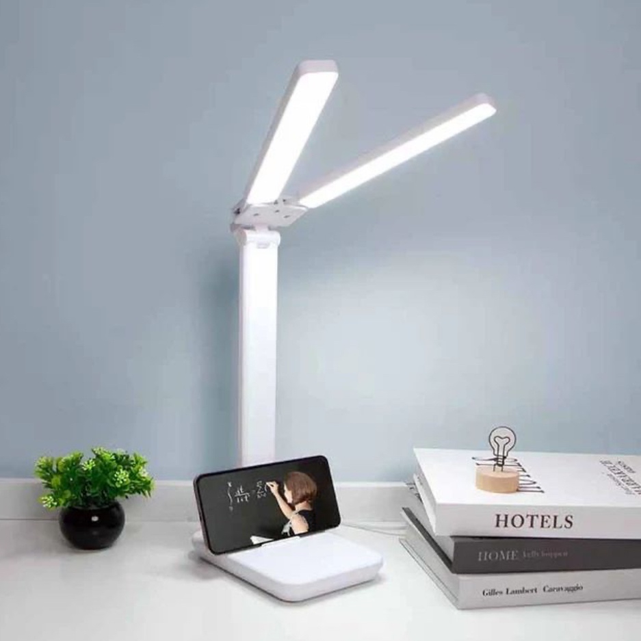 Lampe de bureau LED rechargeable à double éclairage. — vue 2