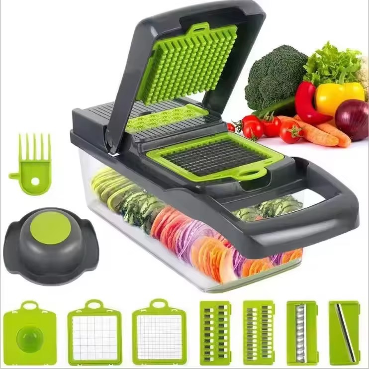 Nouveau design : Coupe-légumes multifonctionnel pour cuisine, hachoir à oignon, trancheuse à légumes et fruits — vue 2