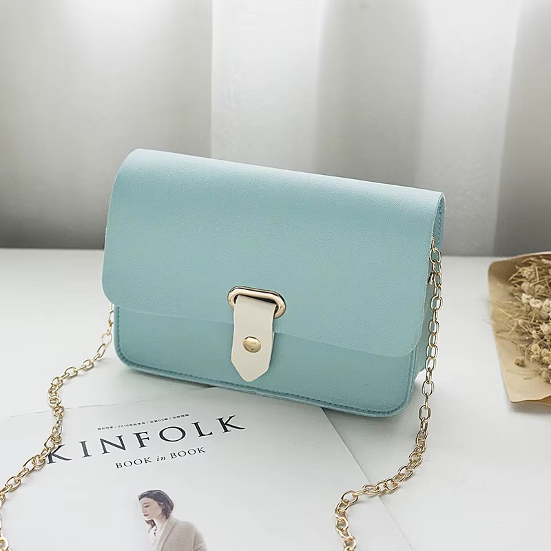 Mode femmes sacs de messager coréen petit sac carré Mini sacs à bandoulière en cuir PU solide — vue 4