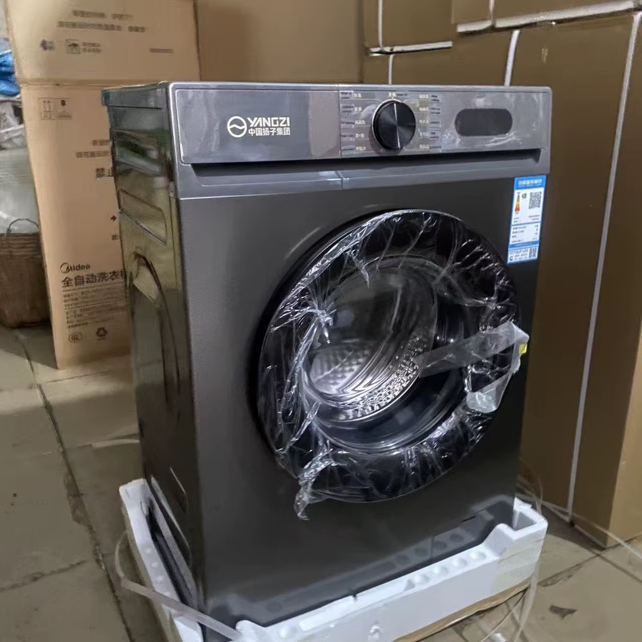 Lave-linge séchant automatique tout-en-un en acier inoxydable 8 kg 9 kg 10 kg 12 kg à chargement frontal — vue 2