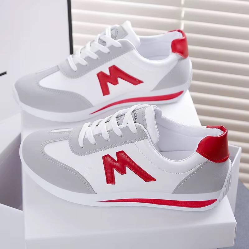 Nouvelles Baskets Sportives de Printemps Blanches 2024 pour Femme, Grande Taille, Respirantes, Assorties de Couleurs, Faciles à Enfiler, Tendance Étudiante — vue 2