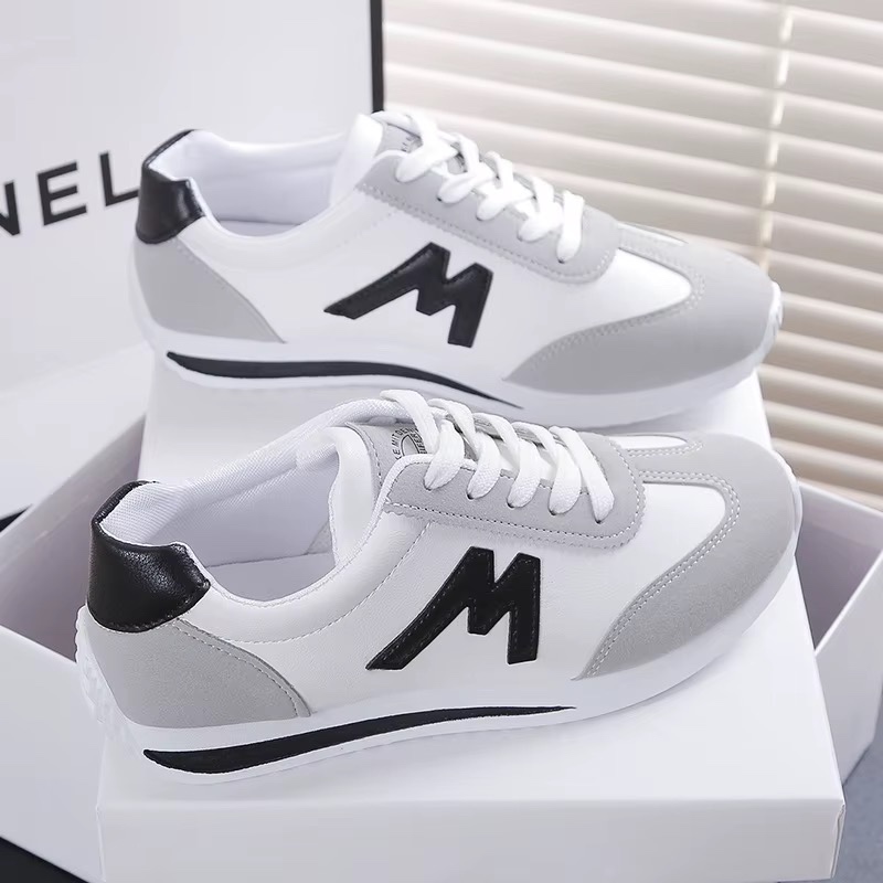 Nouvelles Baskets Sportives de Printemps Blanches 2024 pour Femme, Grande Taille, Respirantes, Assorties de Couleurs, Faciles à Enfiler, Tendance Étudiante — vue 3