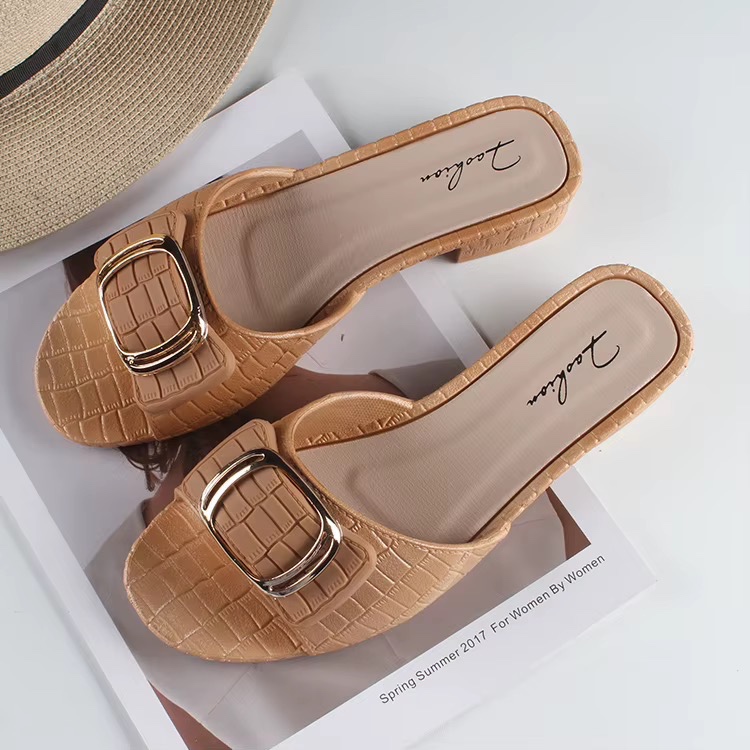 Sandales plates décontractées pour femmes avec boucle carrée, confortables, à talon bas, pour l'été et le quotidien — vue 5