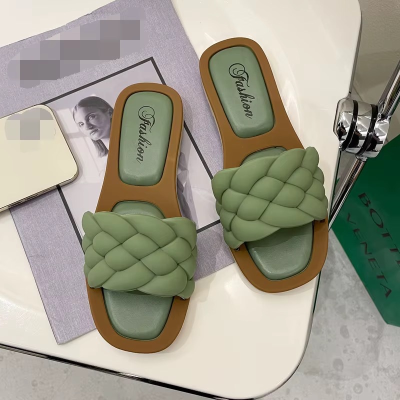 Nouvelle Mode Sandale Plate d'Été d'Extérieur pour Femmes et Filles, Style Coréen, Bout Ouvert, Chaussures de Plage, Mules Décontractées Quotidiennes pour le Shopping, Plateforme — vue 3