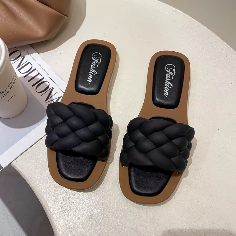 Nouvelle Mode Sandale Plate d'Été d'Extérieur pour Femmes et Filles, Style Coréen, Bout Ouvert, Chaussures de Plage, Mules Décontractées Quotidiennes pour le Shopping, Plateforme — vue 4