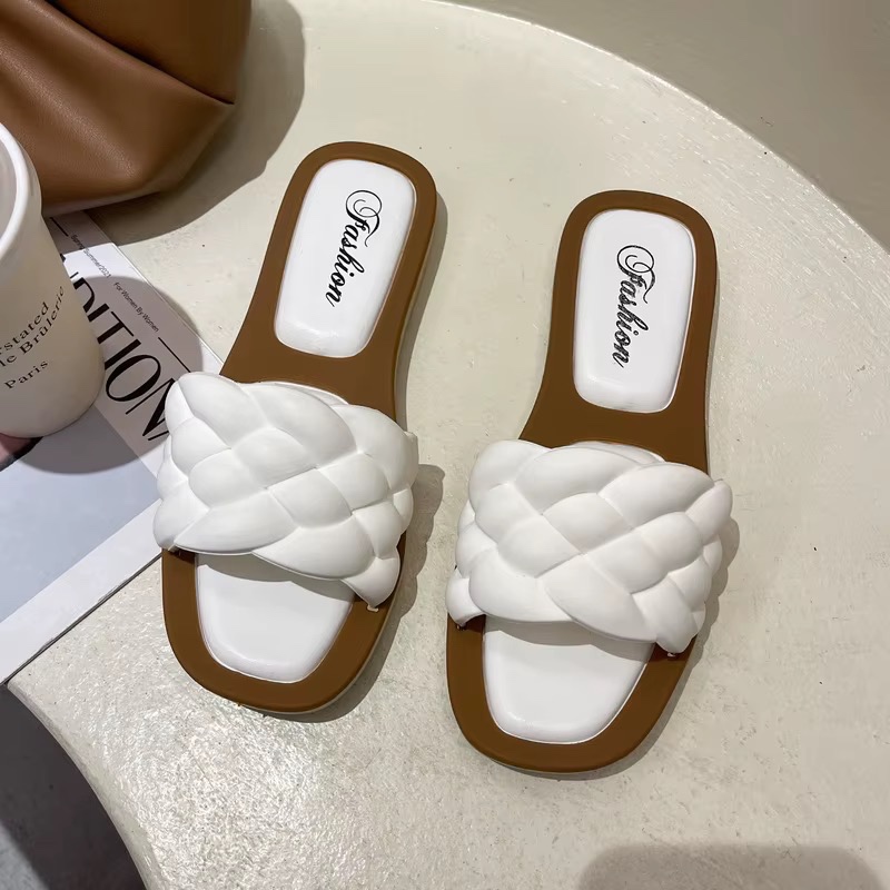 Nouvelle Mode Sandale Plate d'Été d'Extérieur pour Femmes et Filles, Style Coréen, Bout Ouvert, Chaussures de Plage, Mules Décontractées Quotidiennes pour le Shopping, Plateforme — vue 5