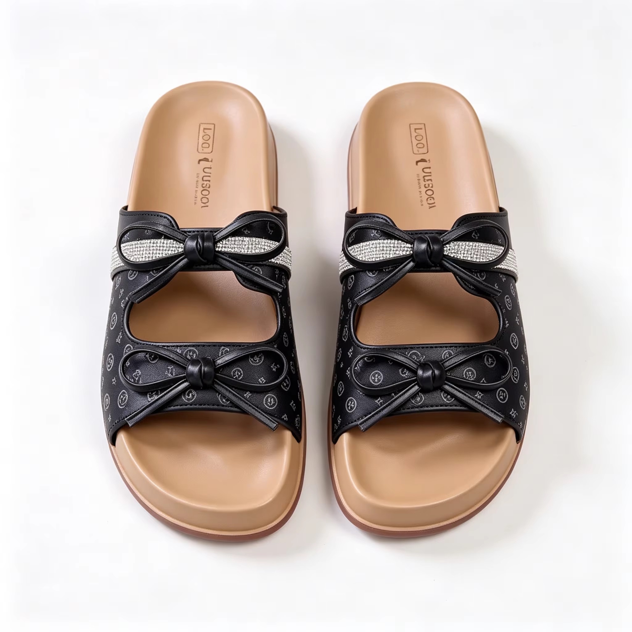 Nouvelle Collection 2026 - Sandales d'été pour temmes a imprime floral, mules compensées en EVA, confortables et décontractées pourla plage — vue 5