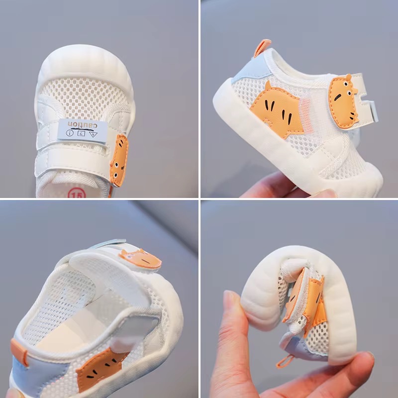 Nouvelles baskets pour enfants, respirantes, en mesh, à fermeture auto-agrippante, décontractées, antidérapantes, pour filles — vue 2