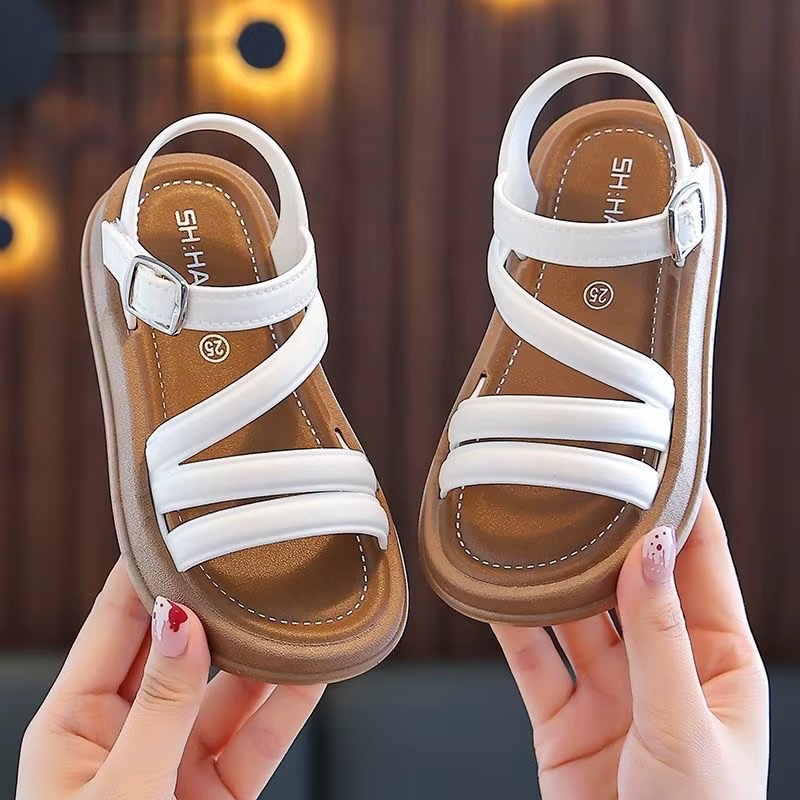 Sandales d'été pour enfants, nouvelle mode coréenne, style princesse, mignonnes et polyvalentes, style occidental — vue 3