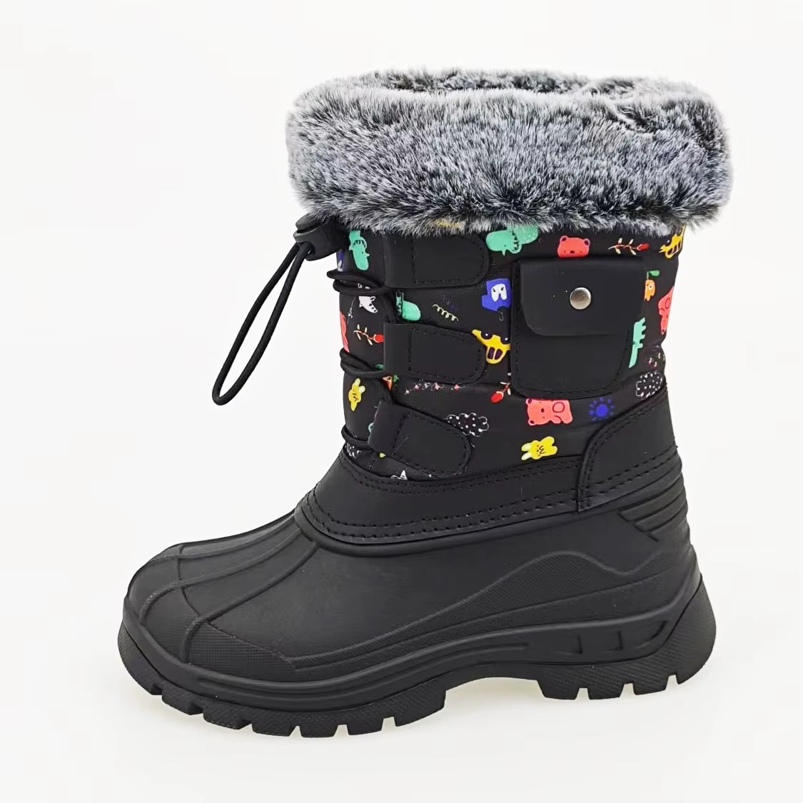 Bottes d'hiver pour enfants YLS618, mode en gros, antidérapantes, mi-mollet, thermiques, chaudes, imperméables, pour l'extérieur — vue 2