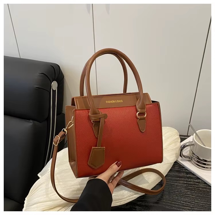 Sac à main carré petit et simple à bandoulière tendance pour femmes en couleur unie 2026 — vue 2