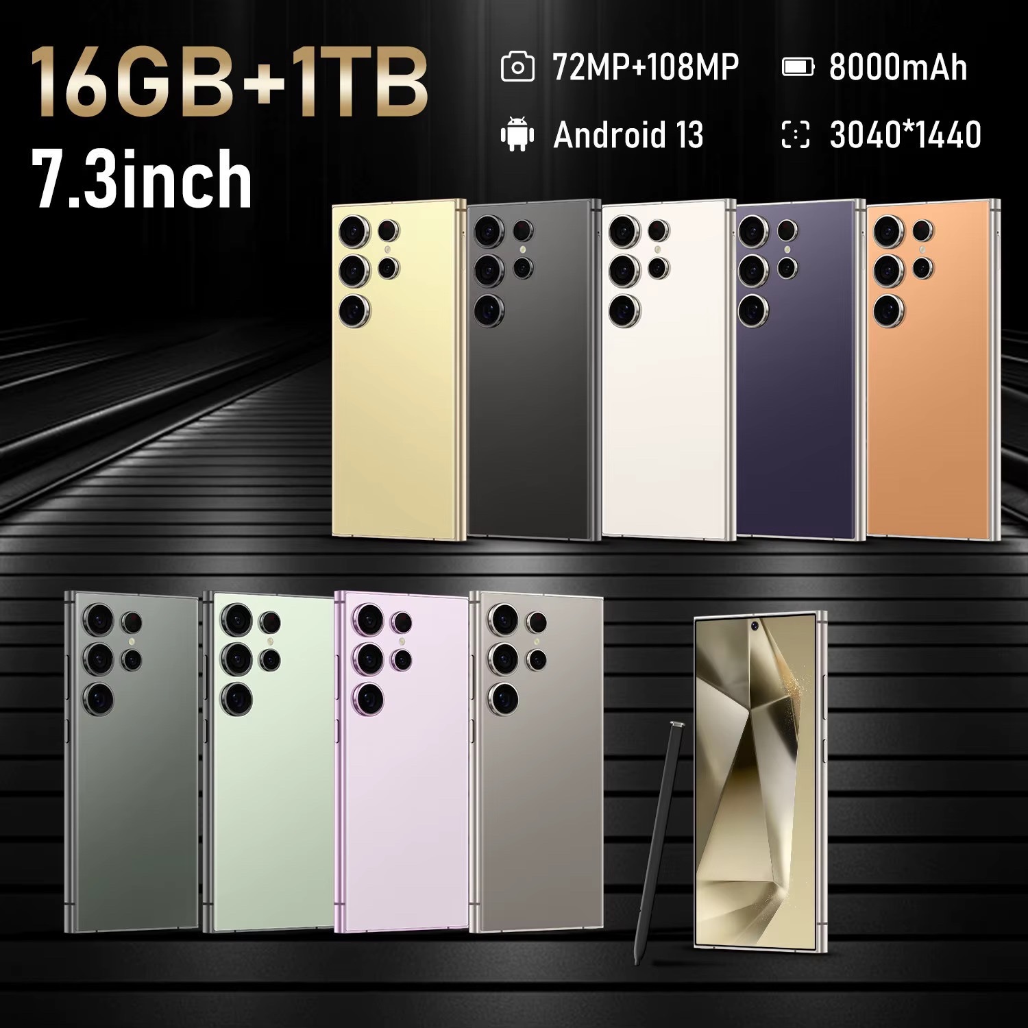 Téléphones Originaux Galaxs S25 Ultra Smartphones 16 Go + 1 To 5G Double SIM Téléphone Portable S25 Ultra 5G Smartphone — vue 3